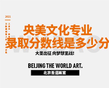2021央美文化和专业录取分数线是多少分