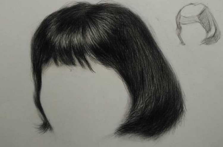 素描头发的画法技法（3）